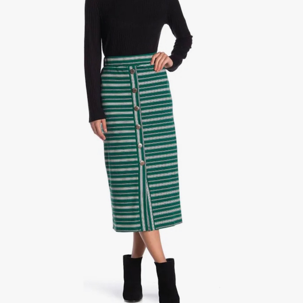 Like new striped NSR green skirt